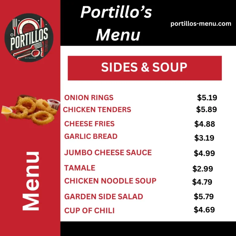 Portillos Davenport Menu With Prices