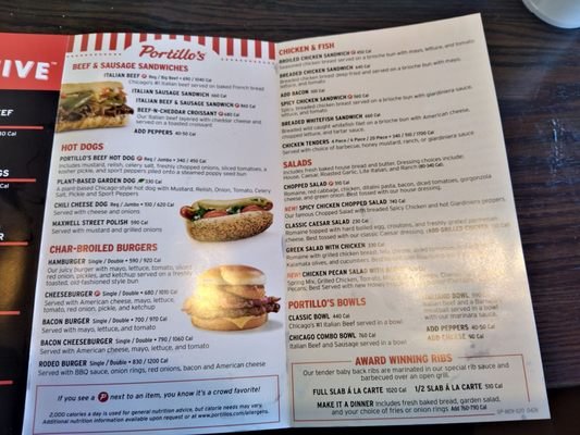 Portillos Livonia Menu With Prices