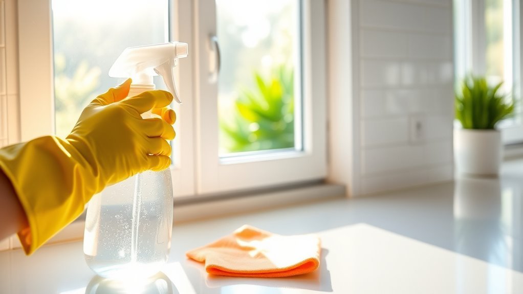 apply gentle cleaning solution