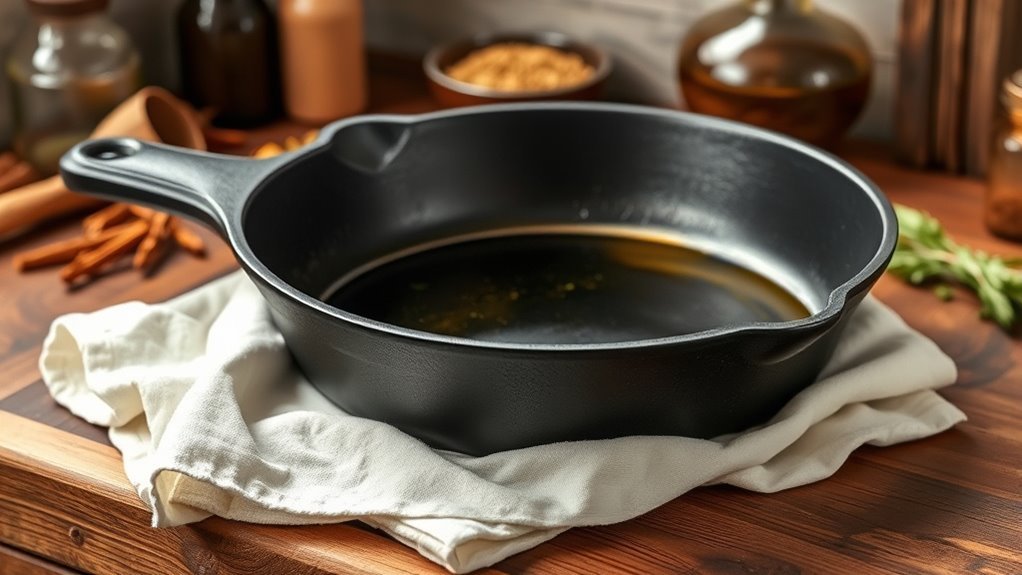 apply thin even oil layer