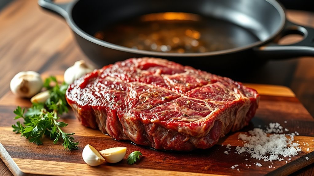 choose deep red well marbled