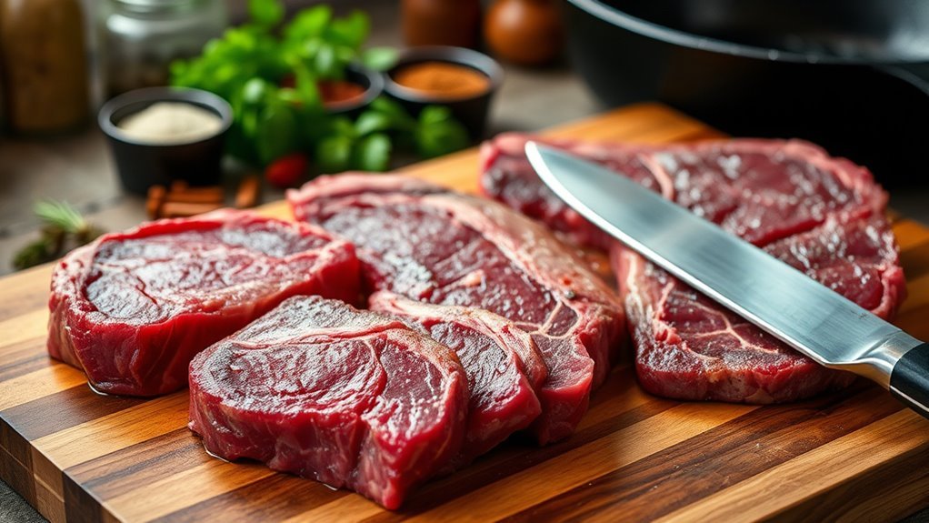 choose thick well marbled steaks