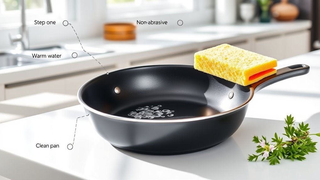 clean non stick surface