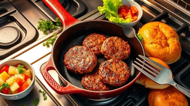 cook burgers in cast iron