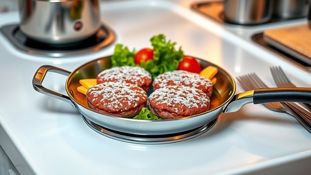 cook frozen burgers thoroughly