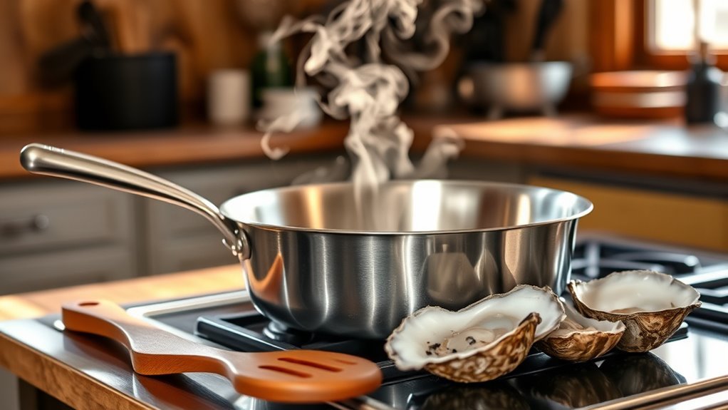 cook oysters evenly golden