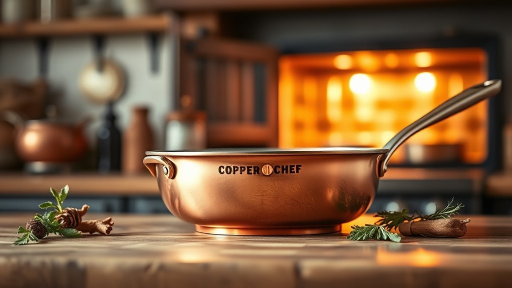 copper chef pans oven safe