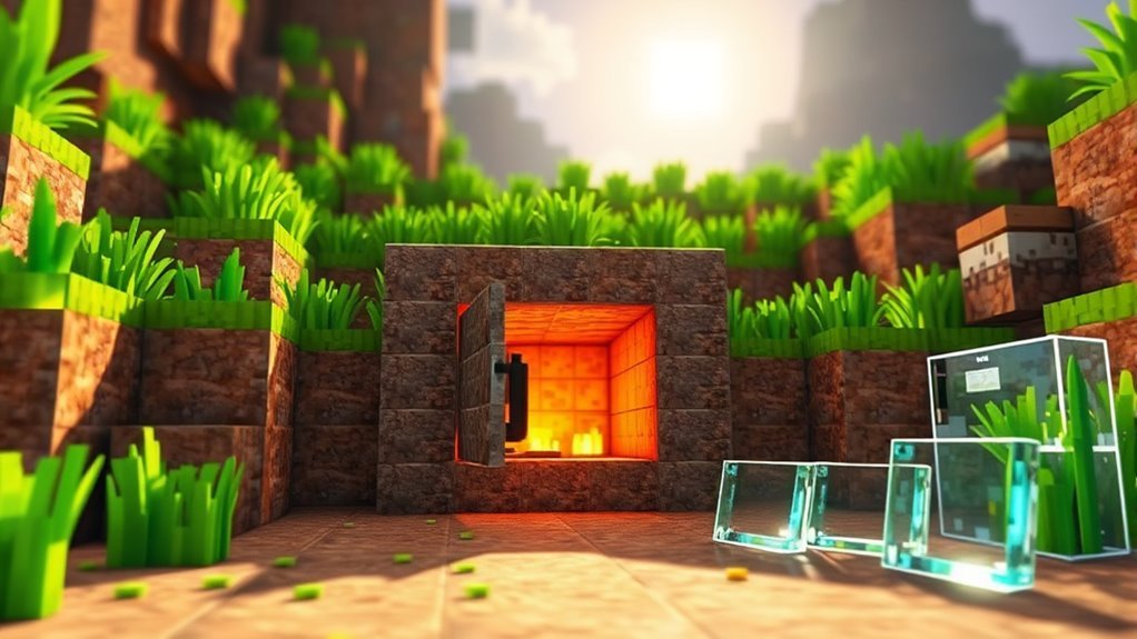 craft cobblestone into furnace