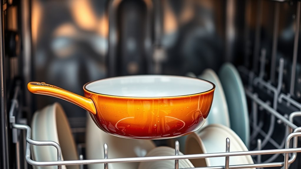 dishwasher damage to ceramic cookware