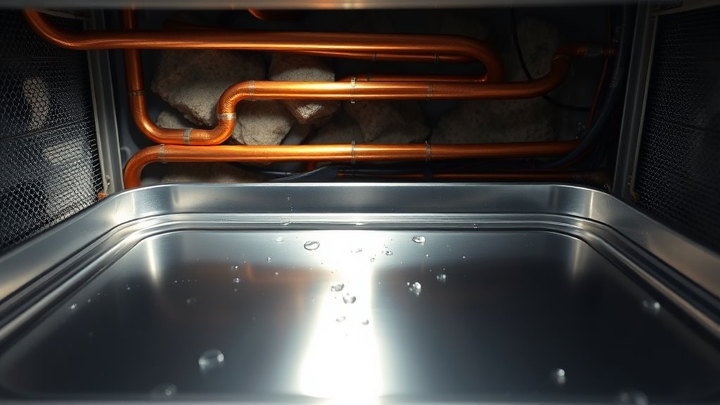 drain pans placement varies