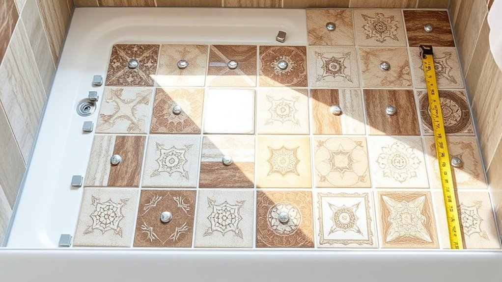 dry fit tiles for proper alignment