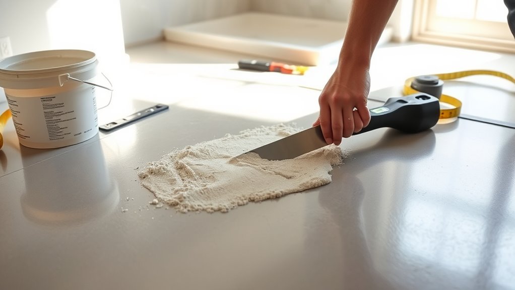 ensure level smooth surface