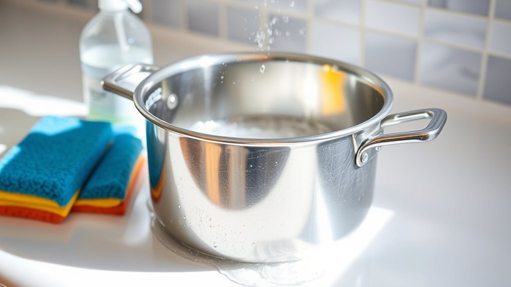 gently clean surface residue