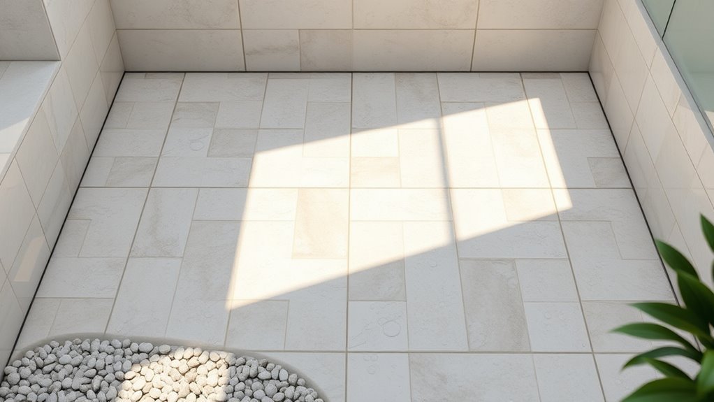 install shower floor tiles