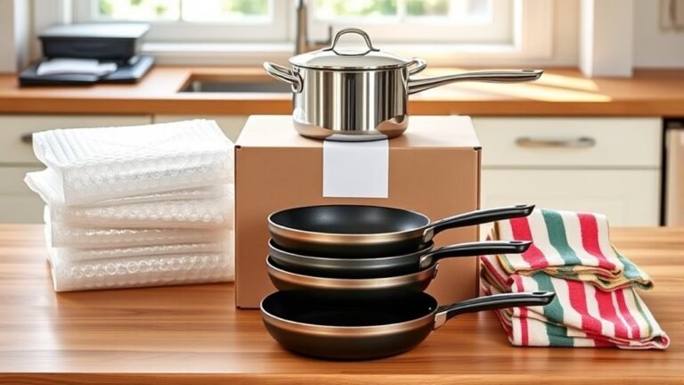 pack cookware carefully