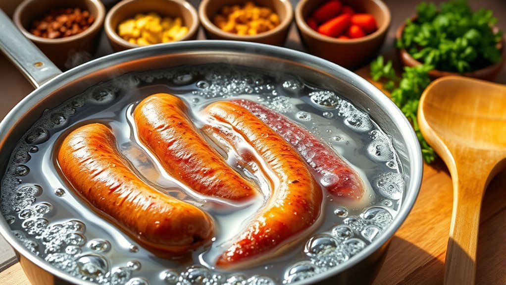 pan fry brats with water