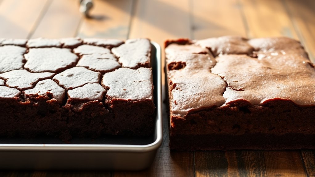 pan size influences brownie density