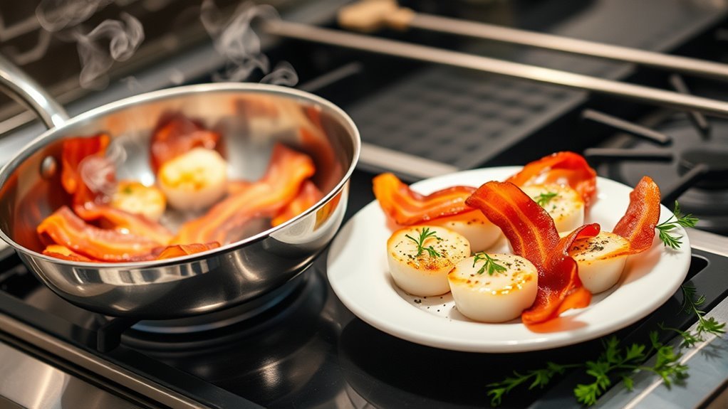 par cook bacon until pliable