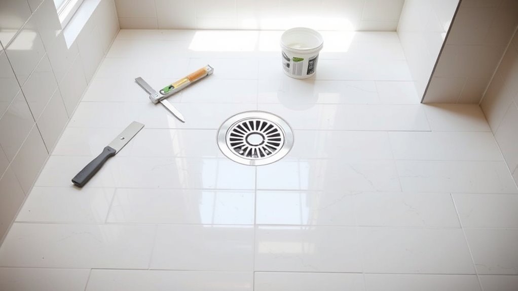 position drain slope waterproof