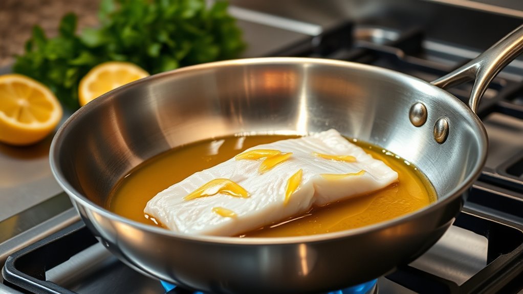 preheat oil shimmer sear