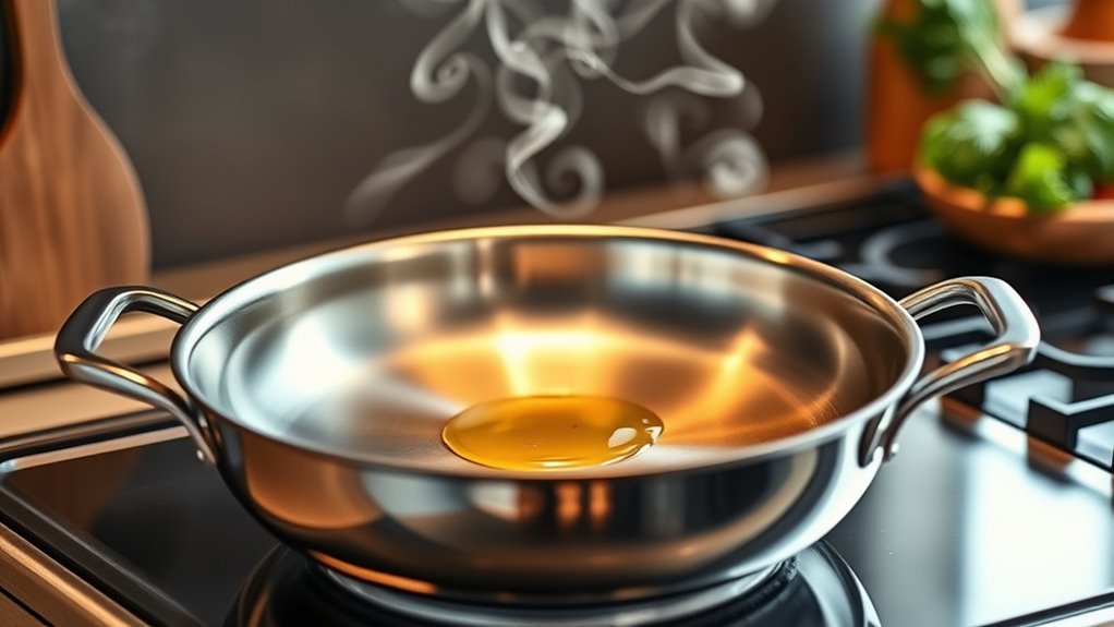 preheat pan evenly medium