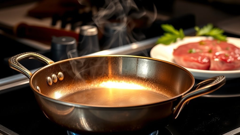 preheat pan properly first