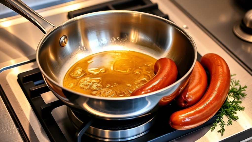 preheat pan with oil