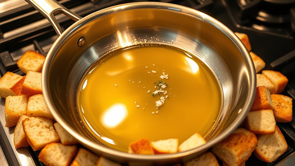 preheat skillet and oil