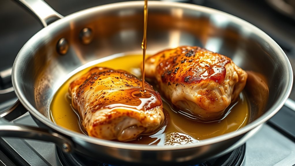 preheat skillet before oil