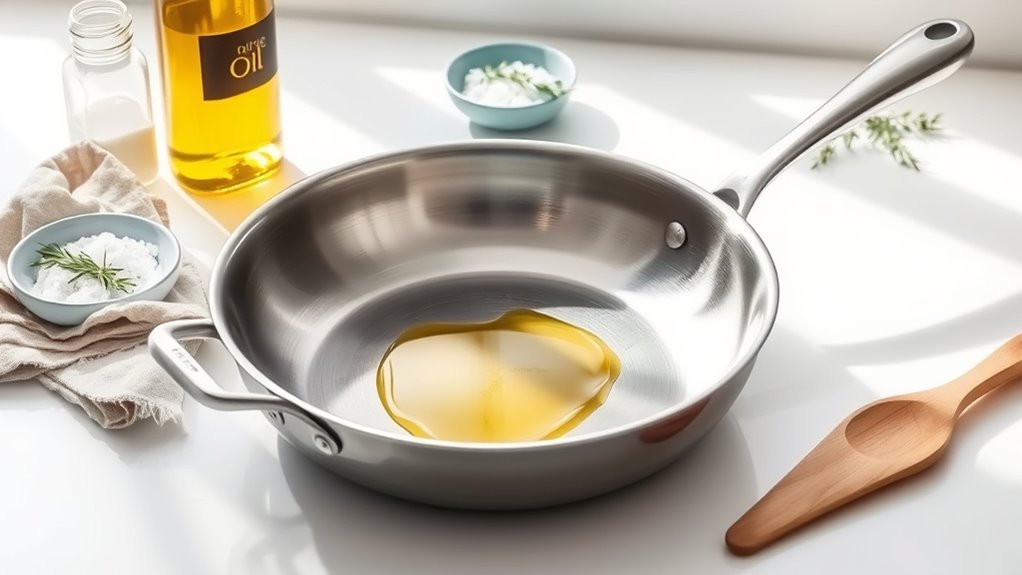 prepare clean heat oil