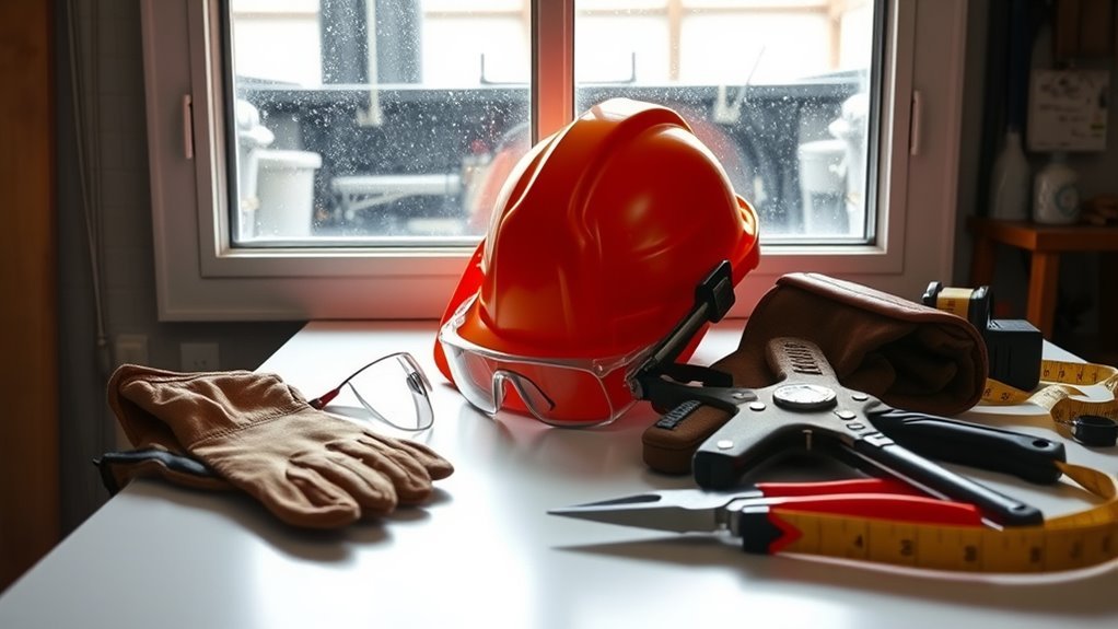 prepare safety gear and tools