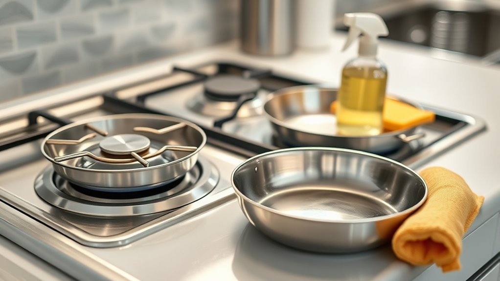 remove coils and drip pans