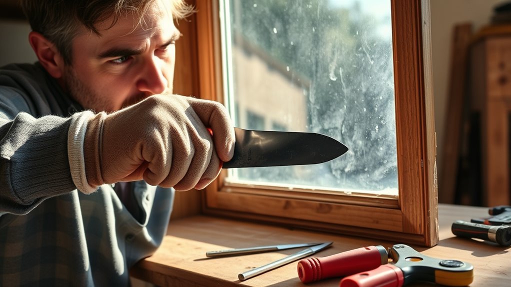 remove old glass safely