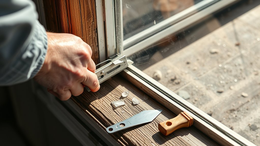 remove old glazing carefully