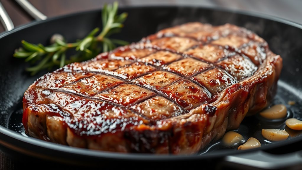 sear steak until crusted