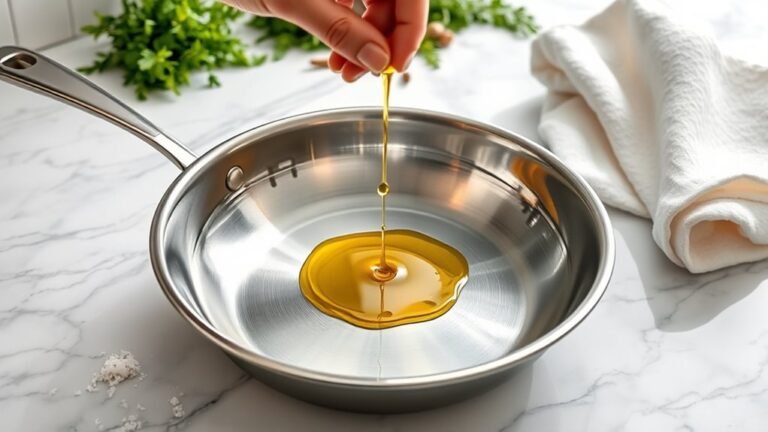 seasoning stainless steel pans