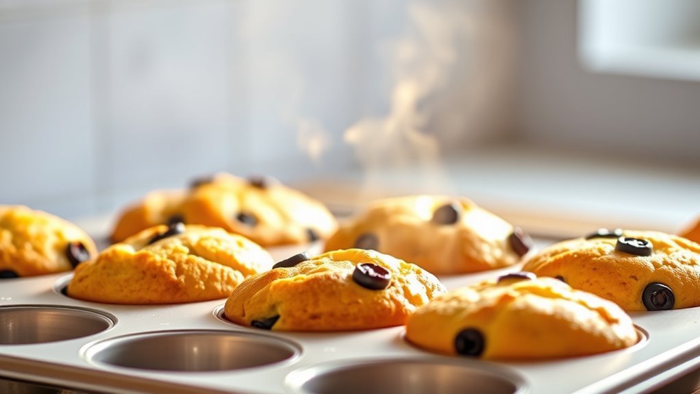 silicone muffin pan spraying