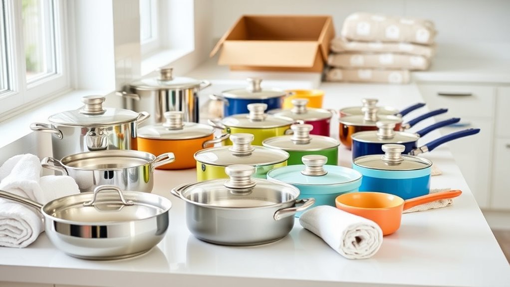 thoroughly clean and dry cookware