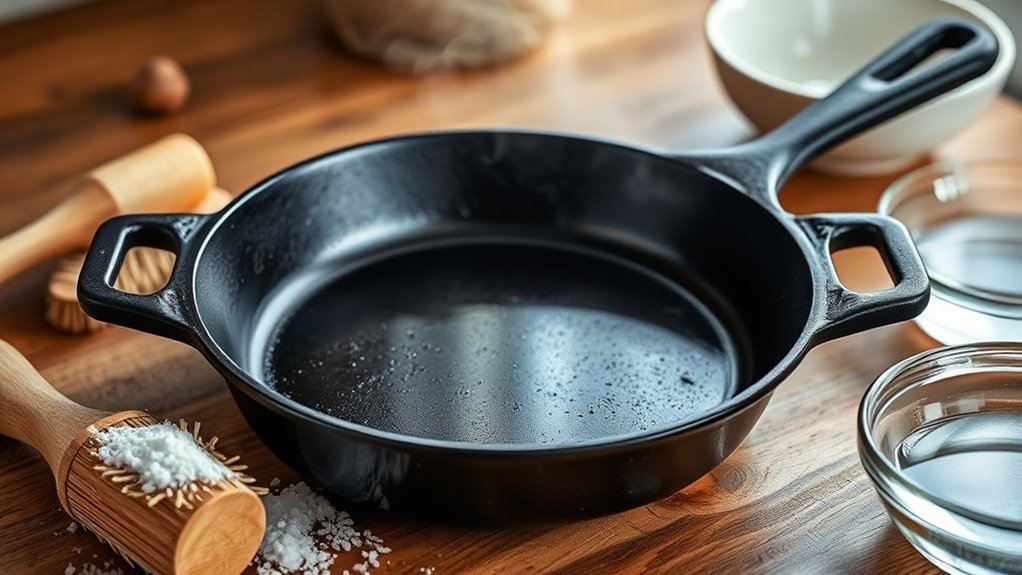 thoroughly clean cast iron