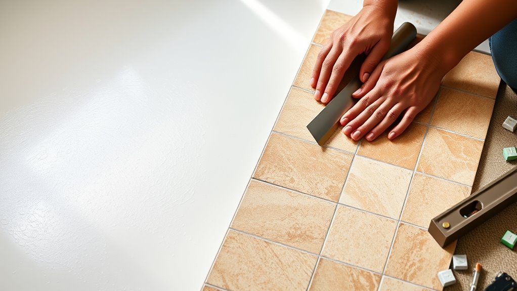tiling over shower pan