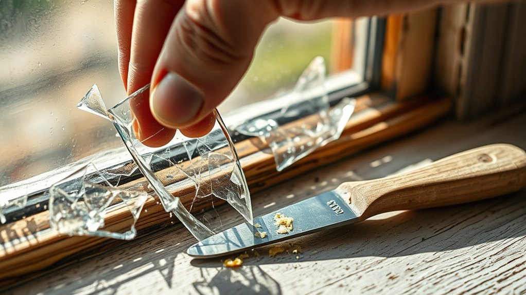 wear gloves and remove safely